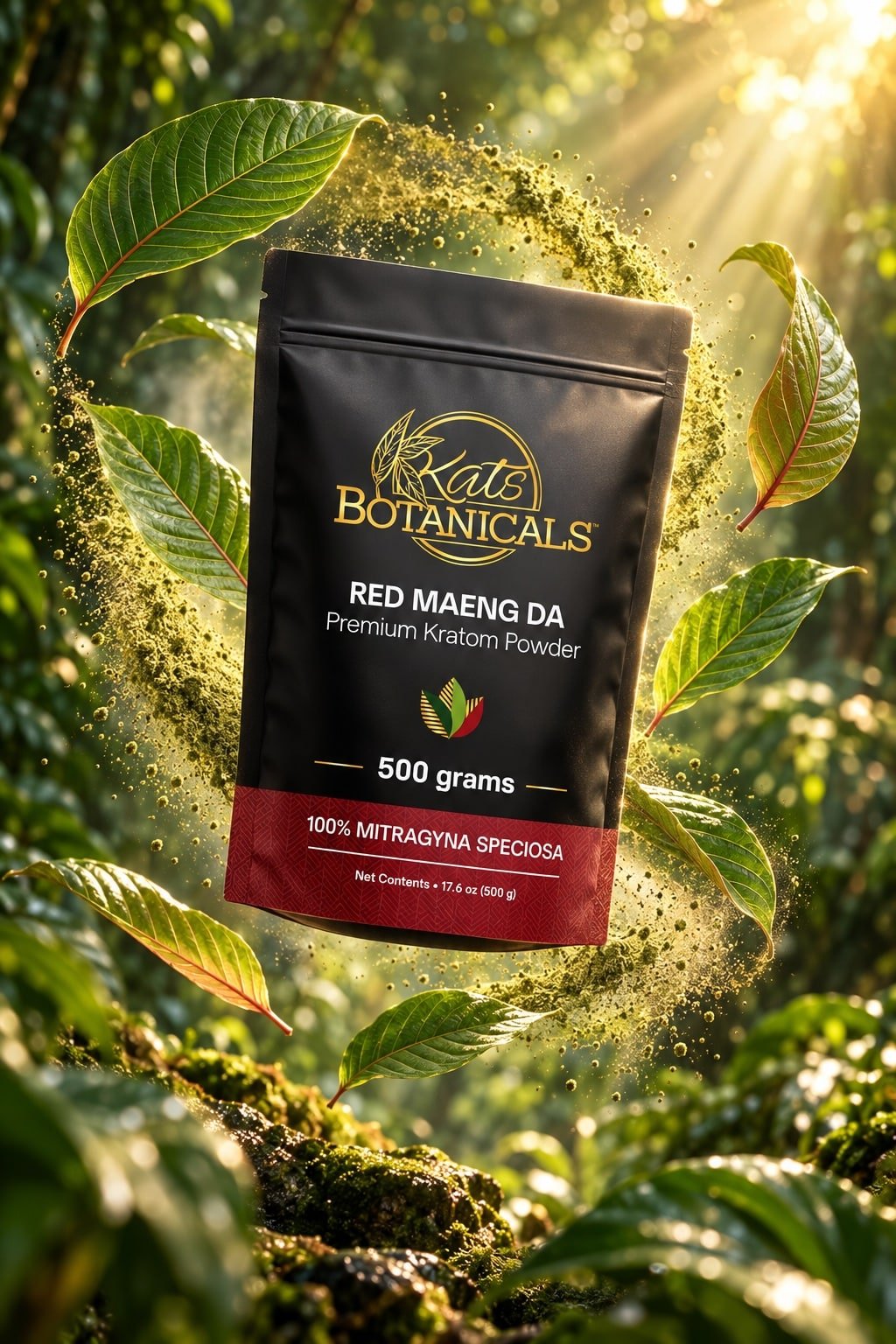 Kats Botanicals premium kratom powder pouch